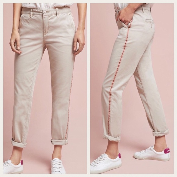 Anthropologie Pants - Anthropolgie Relaxed Striped Chino Pants